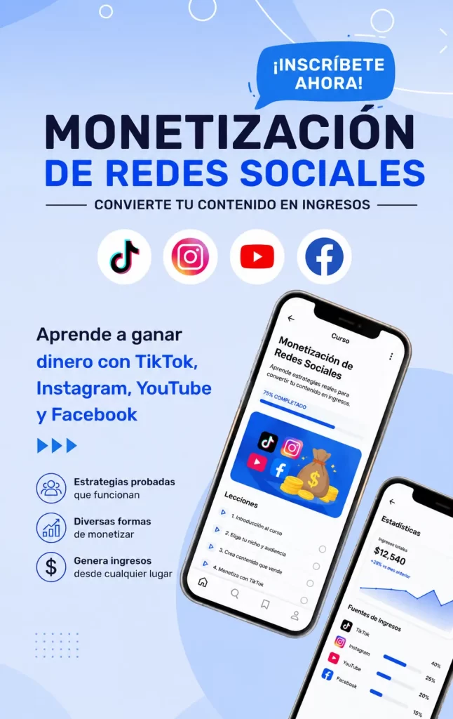 curso de monetizacion de redes sociales
