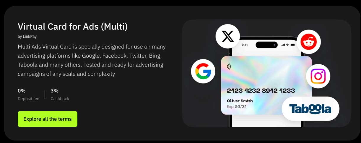 virtual card for ads